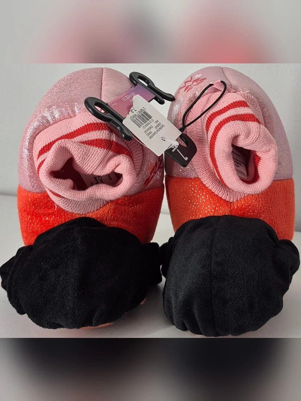 Disney Princess Moana Kids Girls Slippers Shimmer Pink Red 7 - 8
